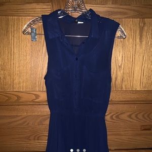 Navy Blue button down midi dress 🦋✨